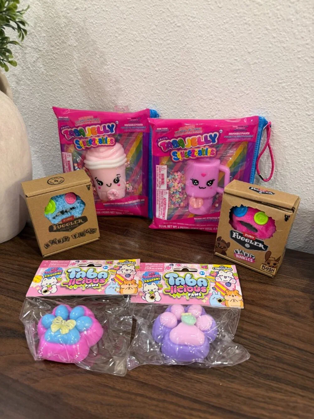 NEW Squishy Sensory Toy Bundle Taba Jelly Fuggler Taba-Licious Paws 6 Pc